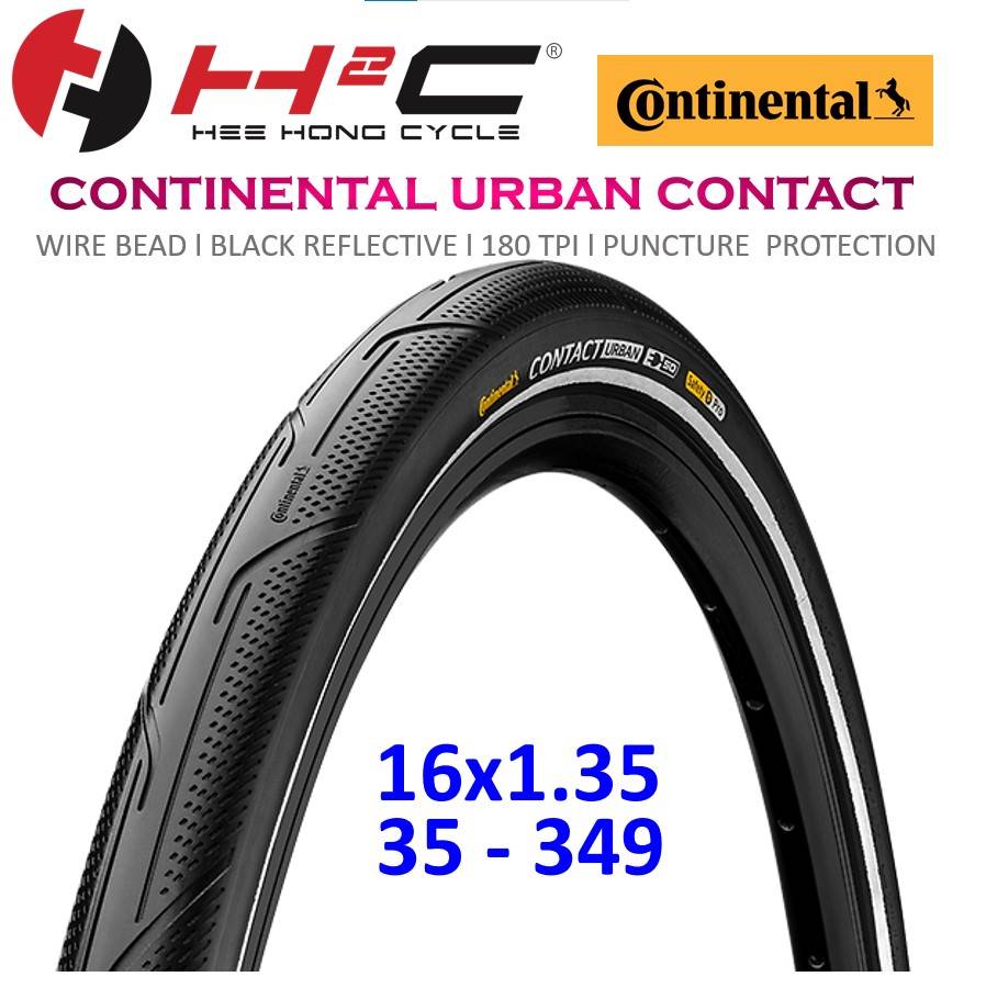 Continental Contact Urban 180 TPI Safety Pro Breaker 16x1.35 Tire